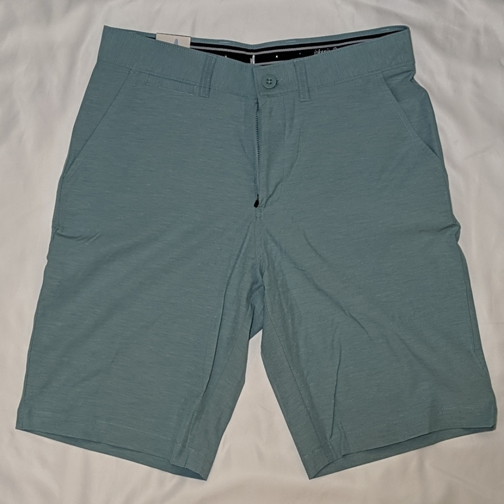 NEW johnnie-O Wyatt Teal Heathered Athletic Shorts